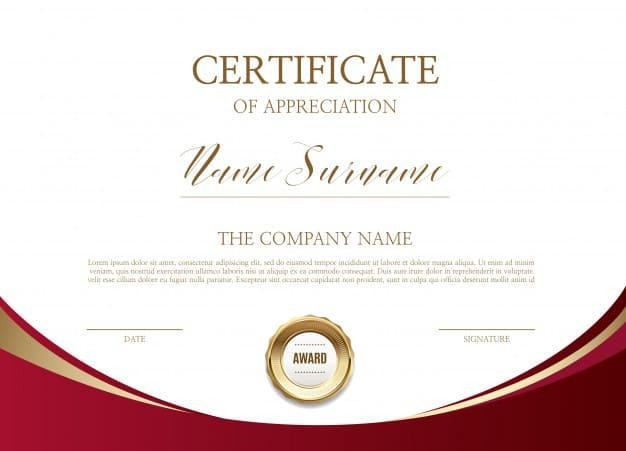 Mẫu phôi bằng khen thiết kế khung viền hoa văn cổ điển sang trọng